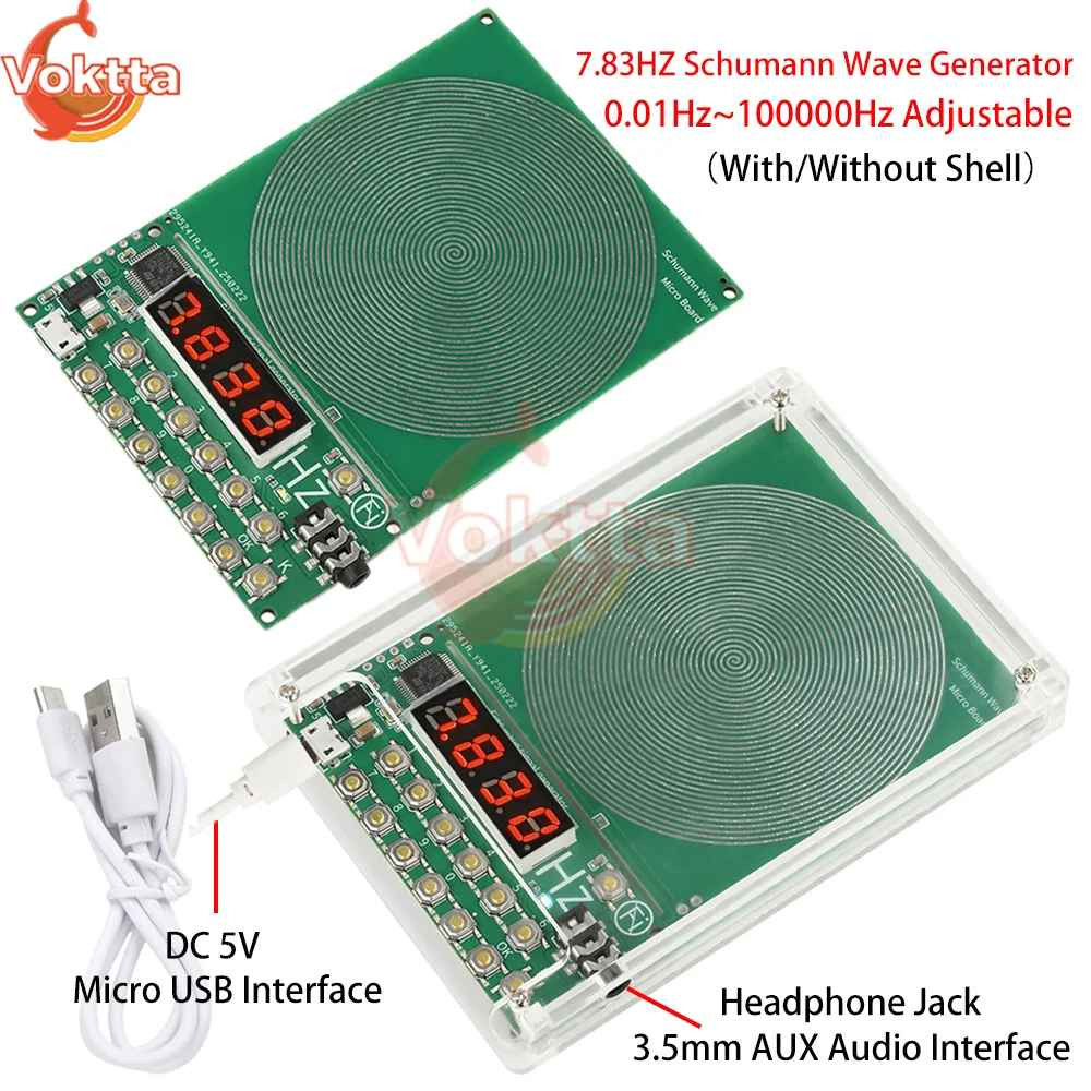 For Schumann Wave Generator Pulse Sine Frequency+Audio Output Connector+Case