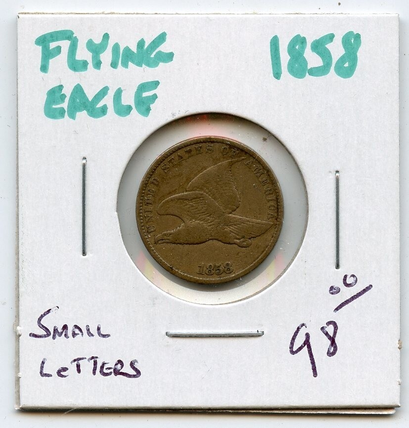 1858 Small Letters Flying Eagle Cent - MC373