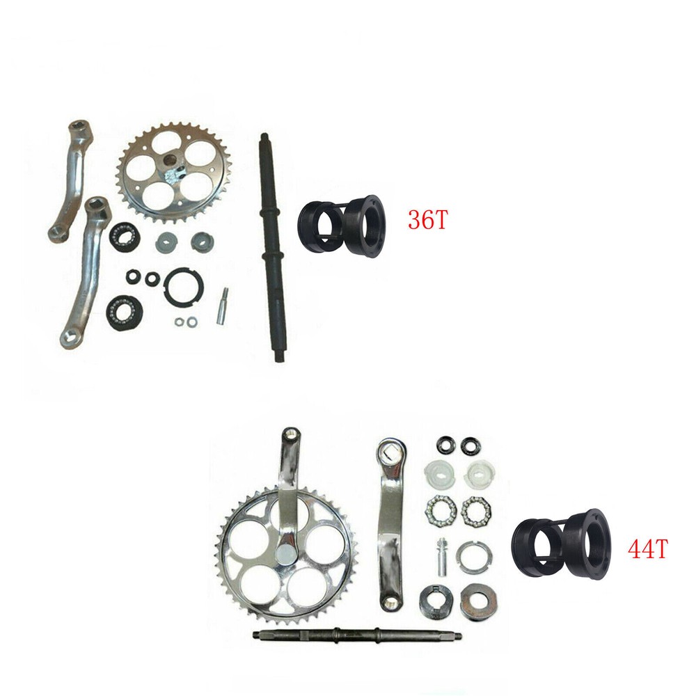 Wide Pedal Crankset Assembly & BB Bottom Bracket Conversion Kit Combo- Gas Motor