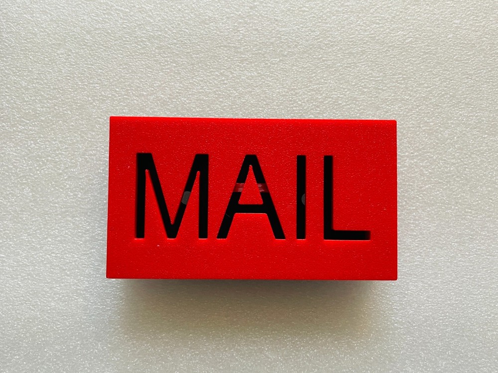 MAIL Mailbox Flag Solution Universal Front Mount Design Stylish Replacement Red