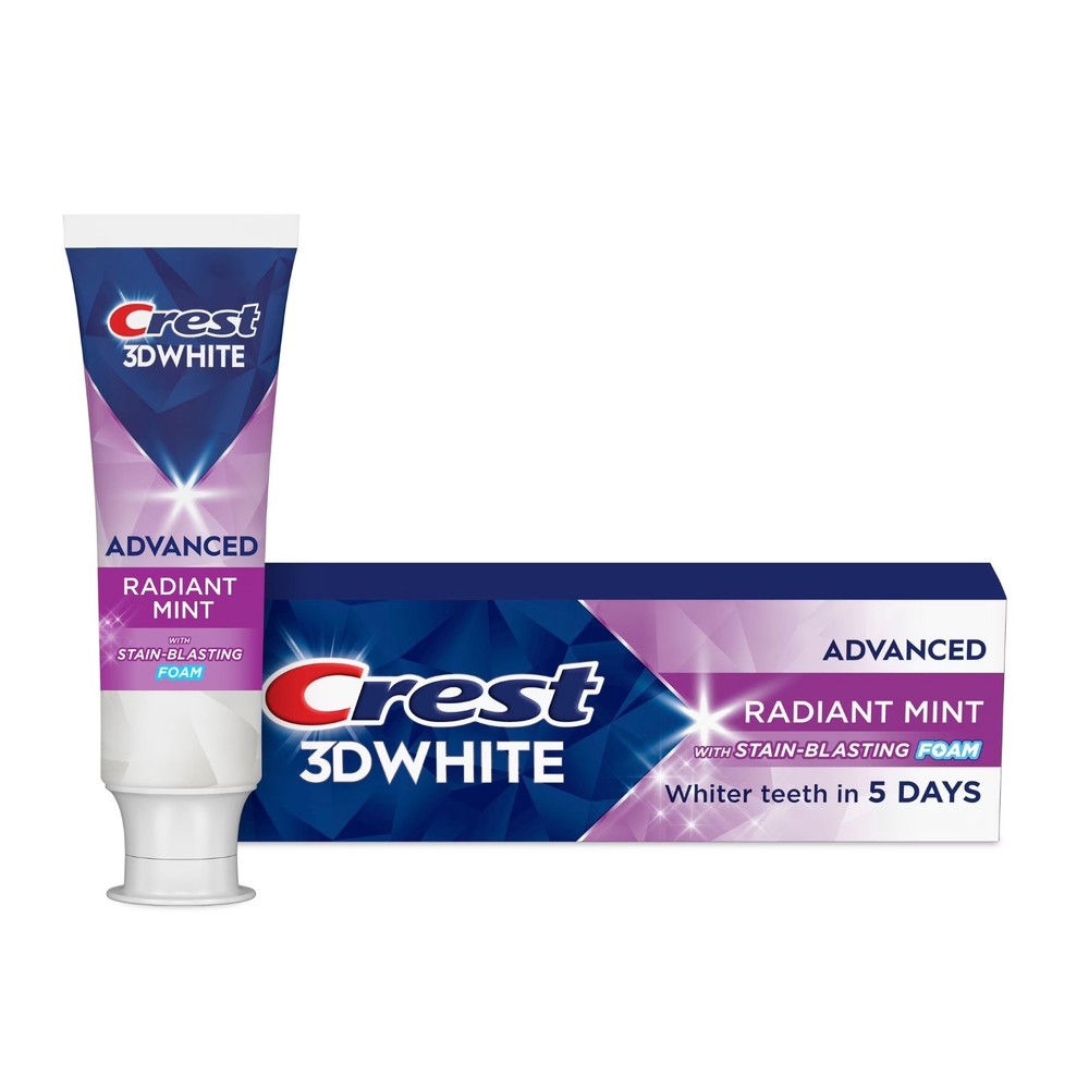 Crest 3D White Advanced Radiant Mint Toothpaste 2.4 oz each 2 pk