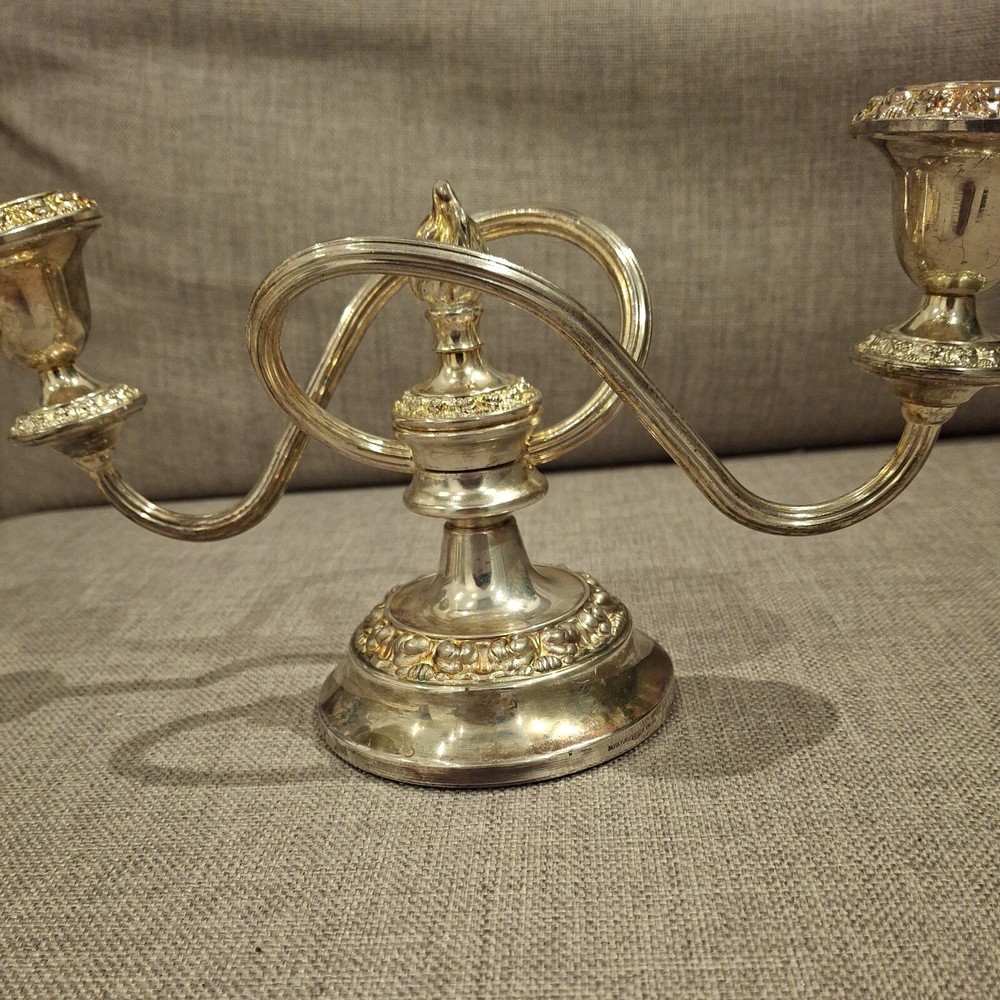 Vintage Silver Plated Candleabra unmarked