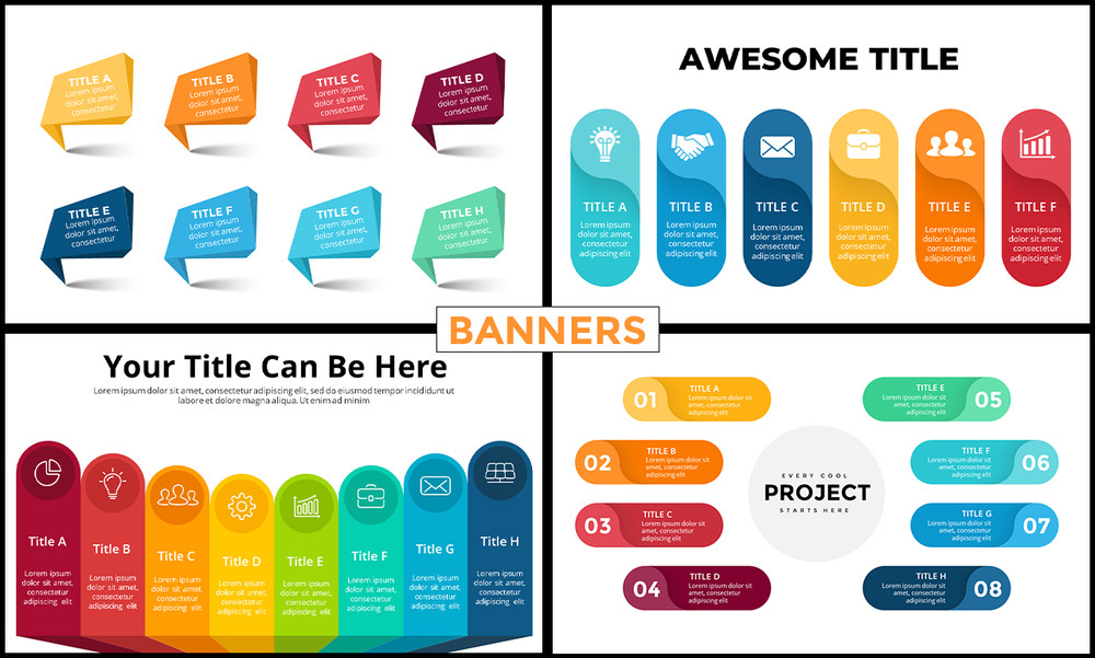 400+ PowerPoint Infographic slides with fast delivery