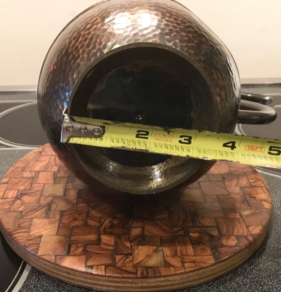 AGED BRASS COFFEE TEA WATER POT MIDDLE EASTERN ARABIC ISLAMIC ETCHED PATTERN