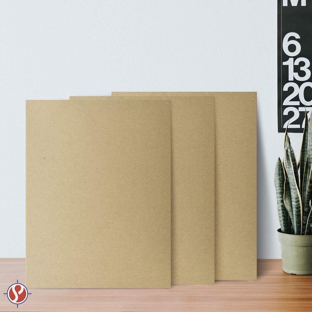 Brown Kraft Chipboard - Medium Weight 30 Pt. (624gsm) Cardboard - 25 Sheets
