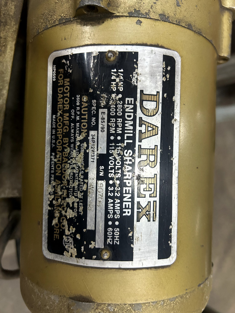 Darex E85/90 Precision Endmill Sharpener