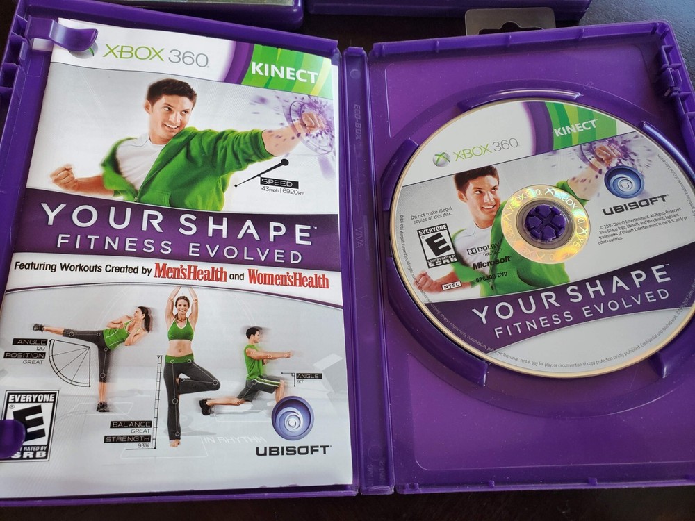 Kinect Xbox 360 1414 bundle + 3 Games: Your Shape, Active2, Connect Adventures