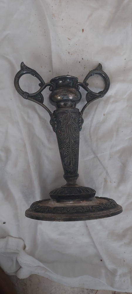 vintage silverplate candle holder nice design