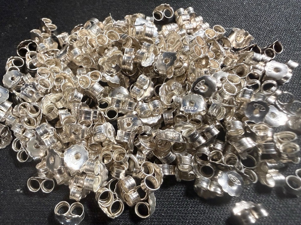 Sterling Silver Friction Earring Back replacement per pair .925