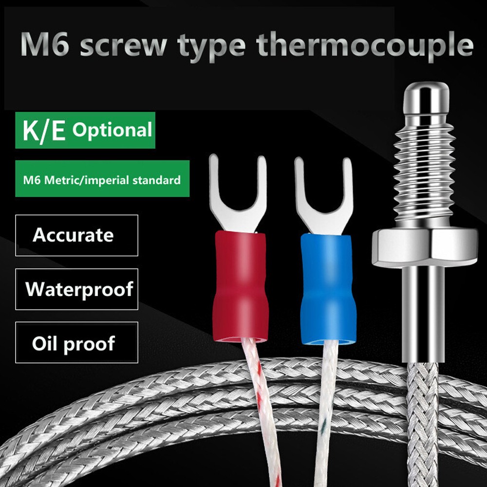 M6 K E Type Thermocouple Probe High Temperature Sensor Thermistor Sensor Probe