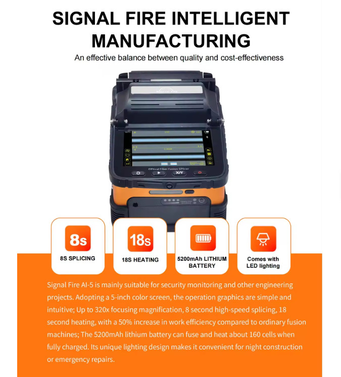 Fiber Optic Splicer Signal Fire
