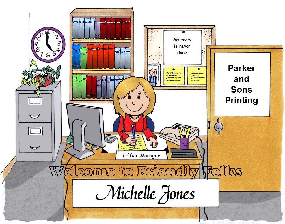 Personalized Office Picture - Makes a great gift!