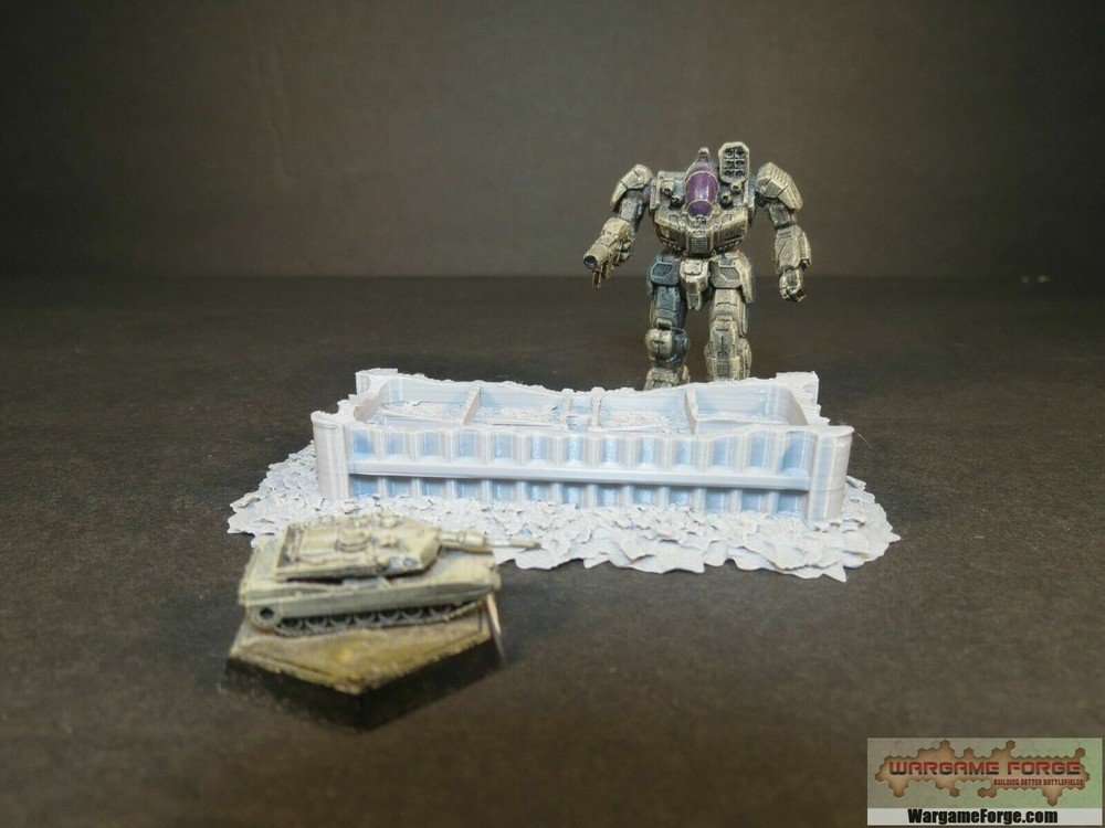 Ruined Sci-Fi Building 2 - Tabletop Wargame Terrain Battletech Warhammer