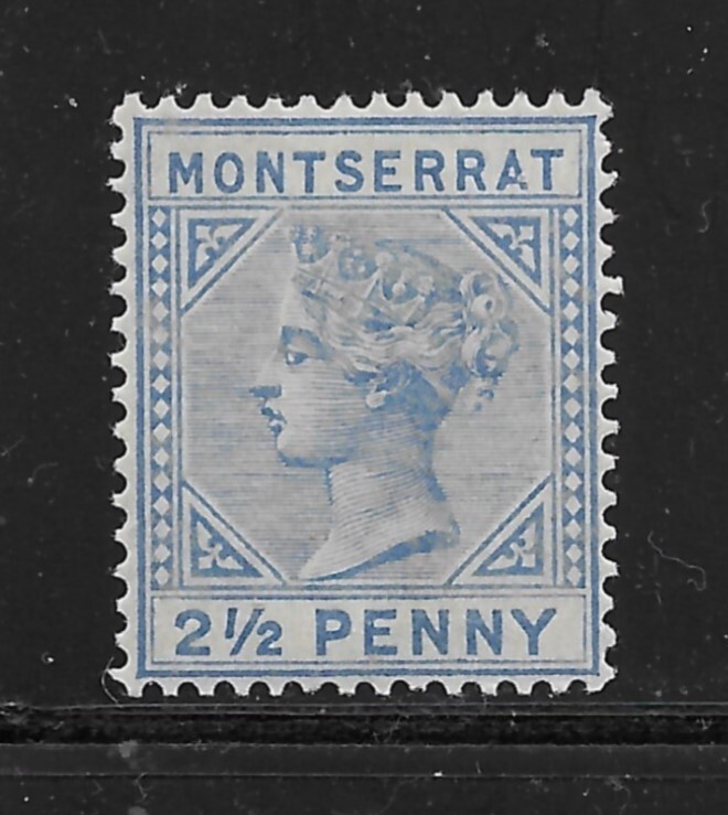 MONTSERRAT   SC8       SG10a   "TOP LEFT TRIANGLE DETACHED"  MINT LIGHTLY HINGED