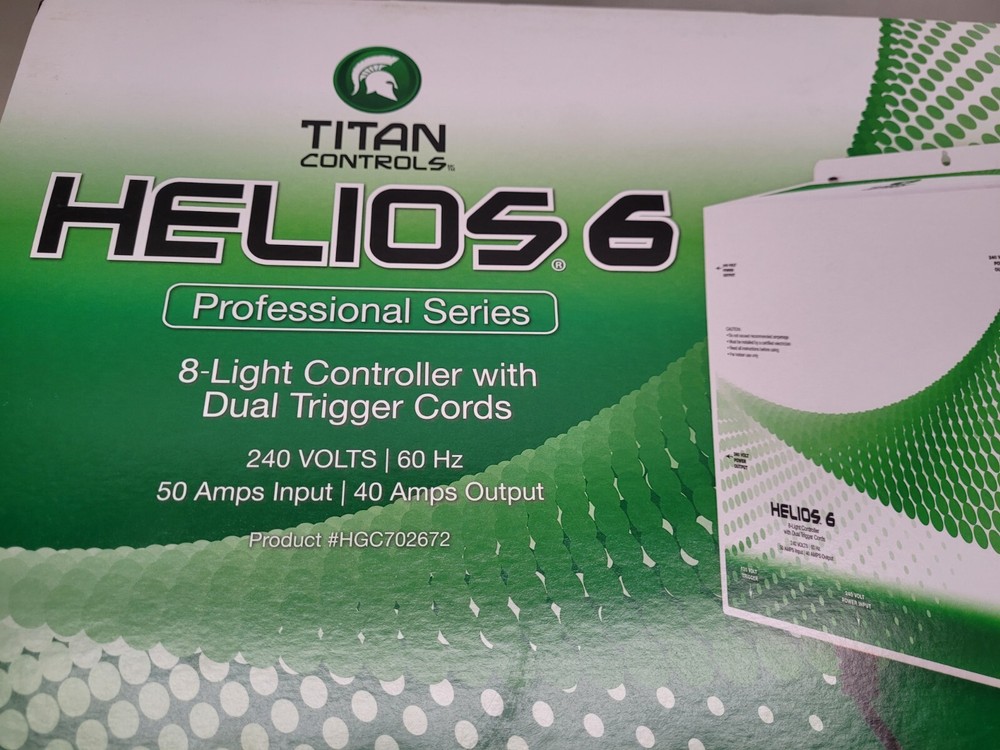 Titan Controls Helios 6 8 Light Controller with Dual Trigger Cords 240V