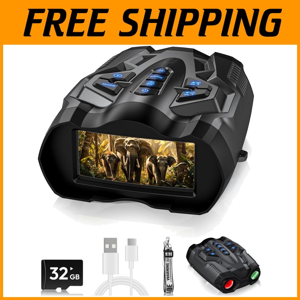 HD Night Vision Binoculars with 5000mAh Battery