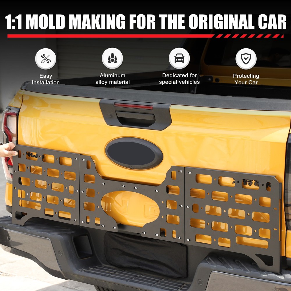 Rear Bed Molle Panel Truck Bed Panel Tailgate Molle Panel For Ford Ranger T9 23+