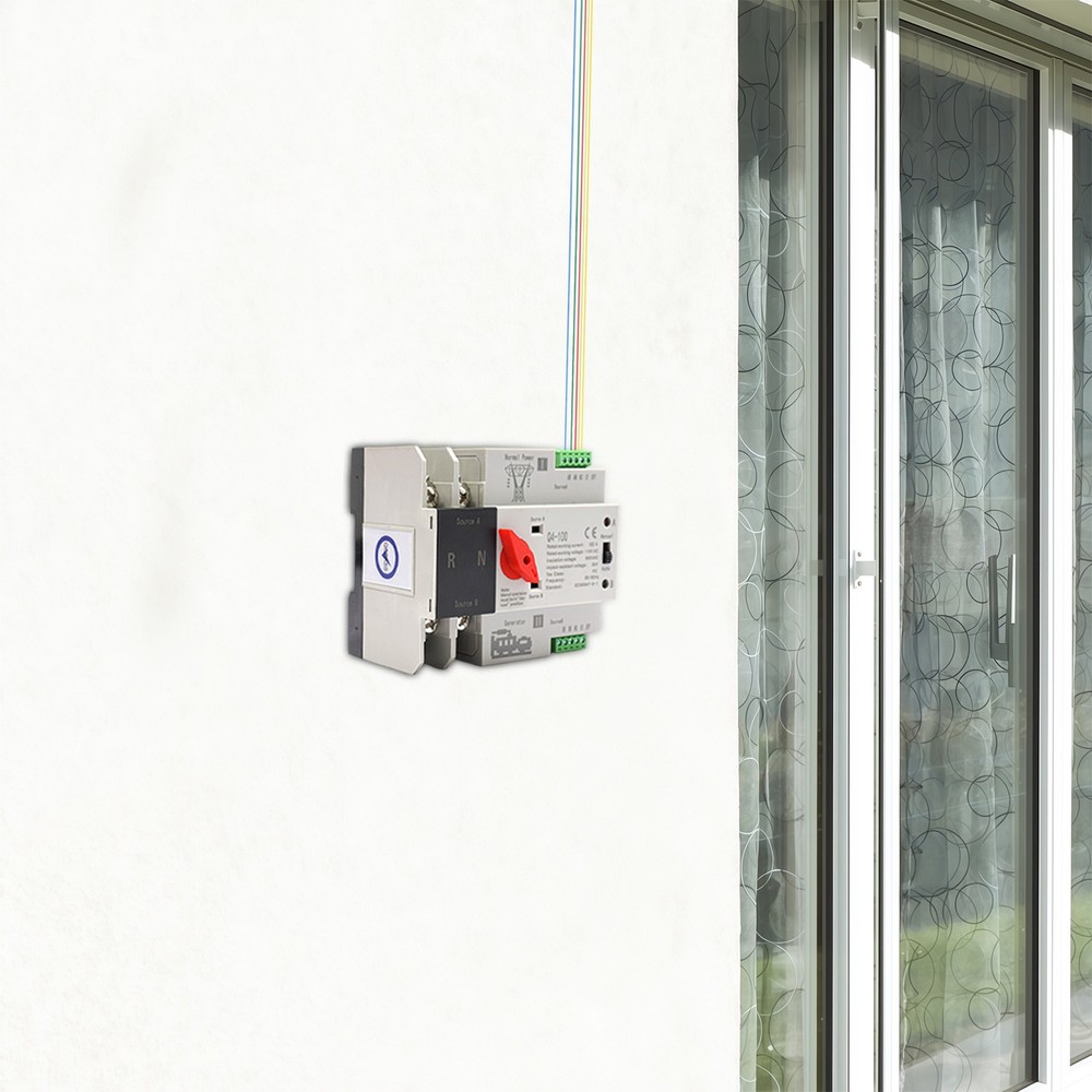 2P 100A Dual Power Automatic Transfer Switch Power Generator Changeover Switch