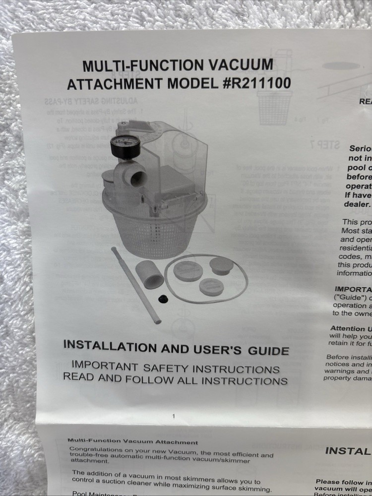 R211100 Vac-Mate Multi-Function Skimmer Attachment