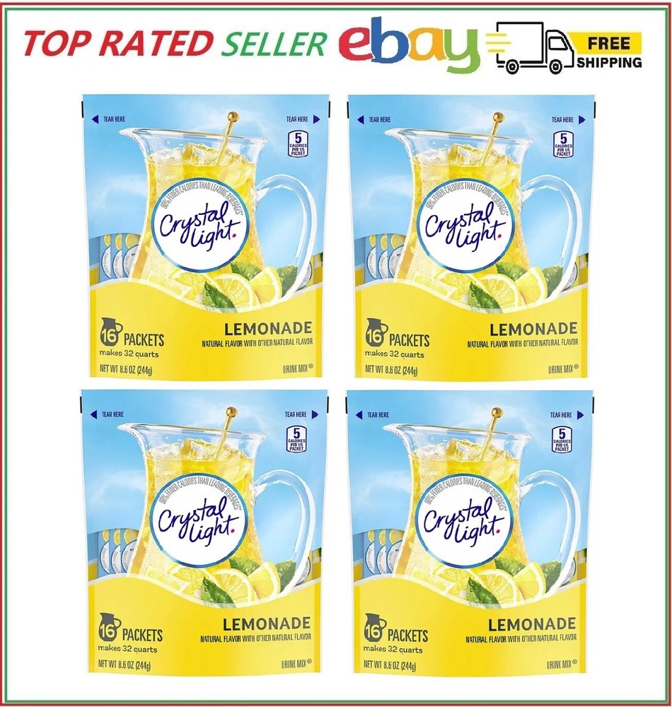 4 Pack - Crystal Light Lemonade Mix 16 pk.