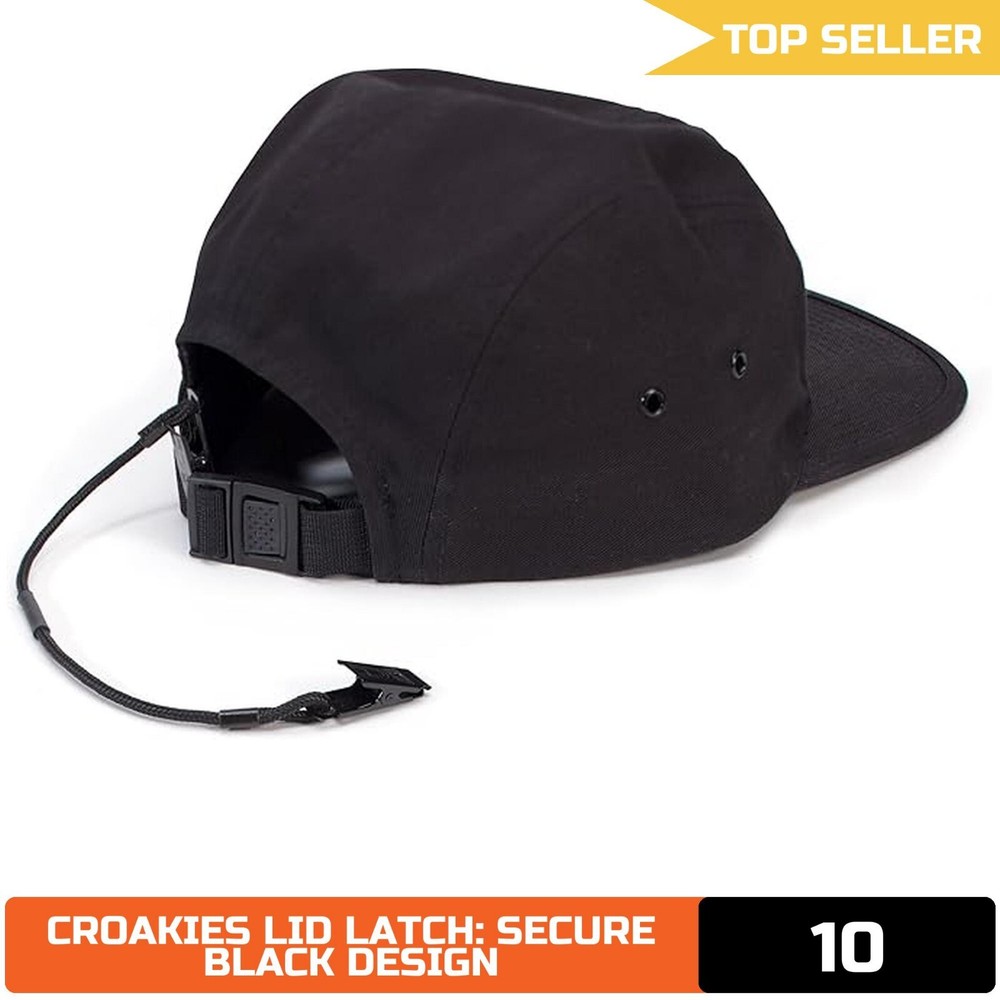 Croakies Lid Latch Black, 10