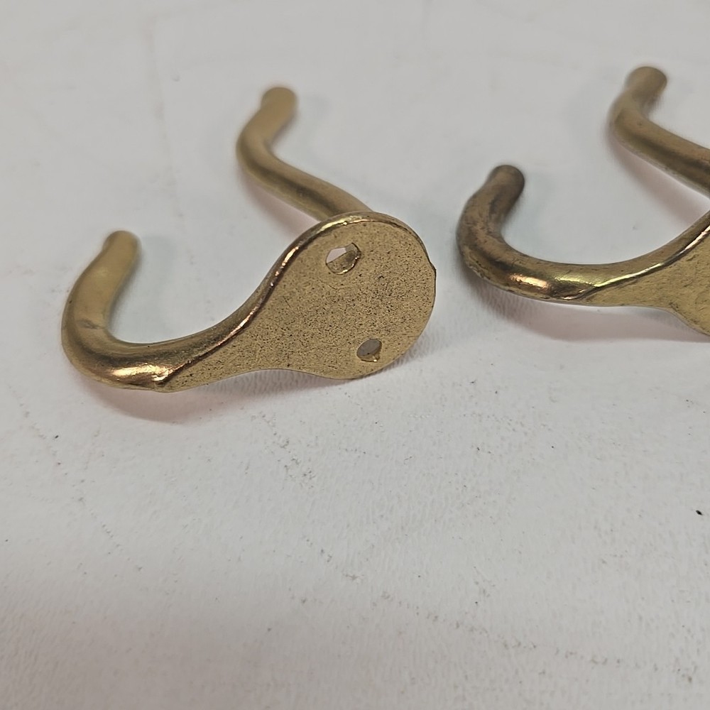 3 BRASS COLORED COAT HOOK