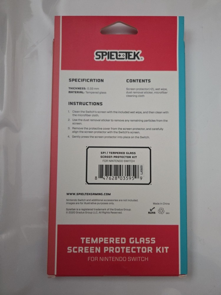Nintendo Switch 2-Pack Spieltek Tempered Glass Screen Protector