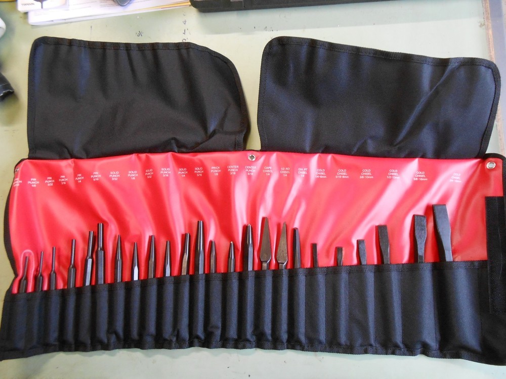 Mayhew Tools 61050 24 Pc. Punch & Chisel Set in Tool Roll