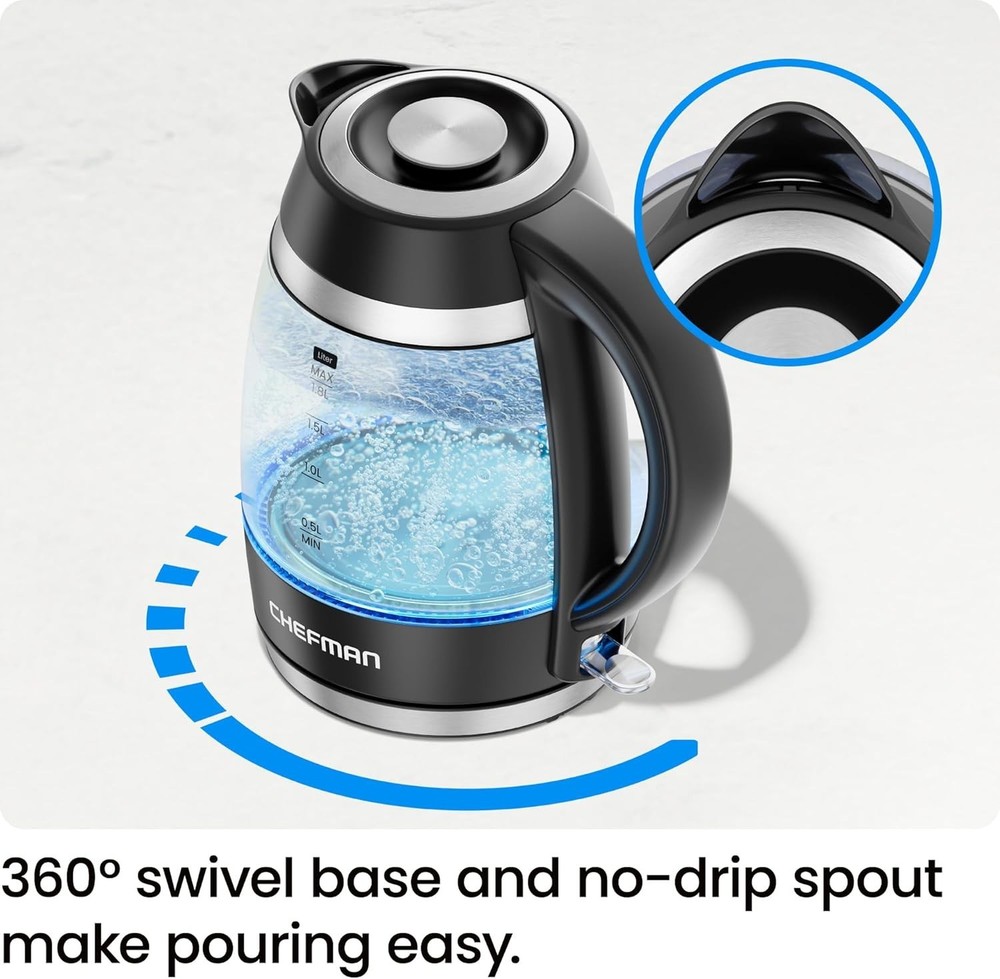 Fast Boiling 1.8L Electric Kettle - Modern Design with Cool-Touch Handle