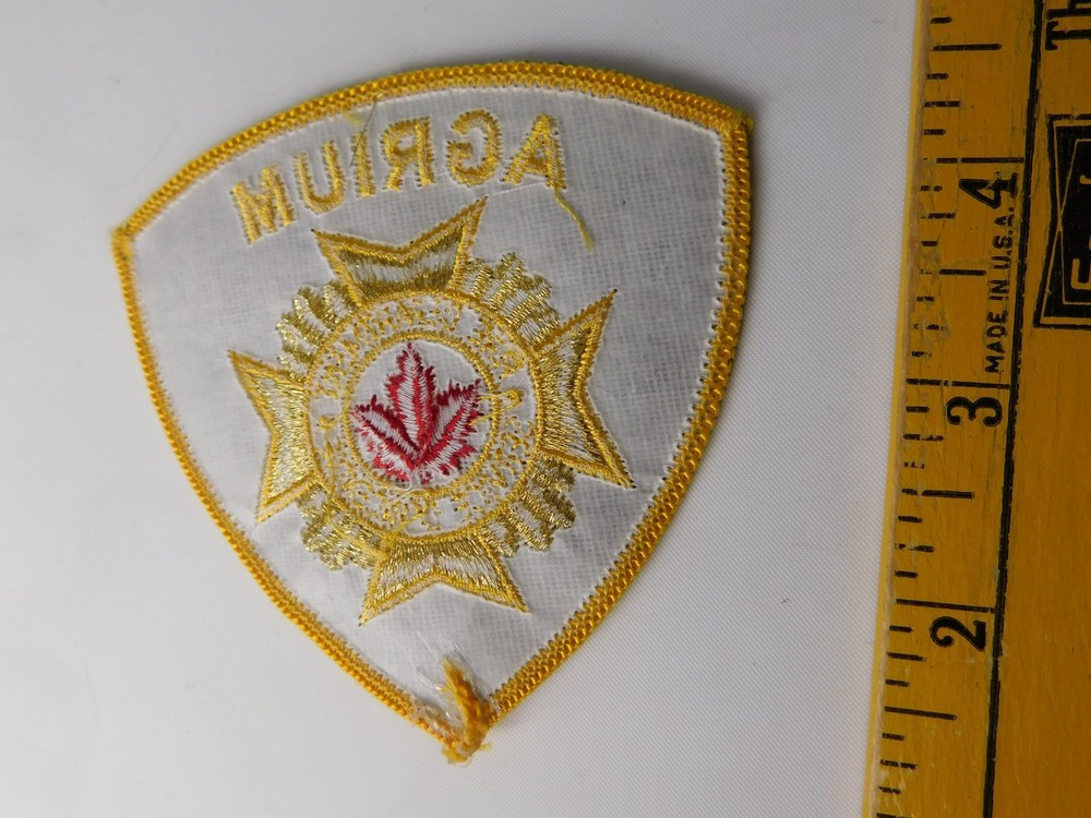 AGRIUM FIRE RESCUE DEPTALBERTA PATCH SHOULDER CREST CANADA COLLECTOR