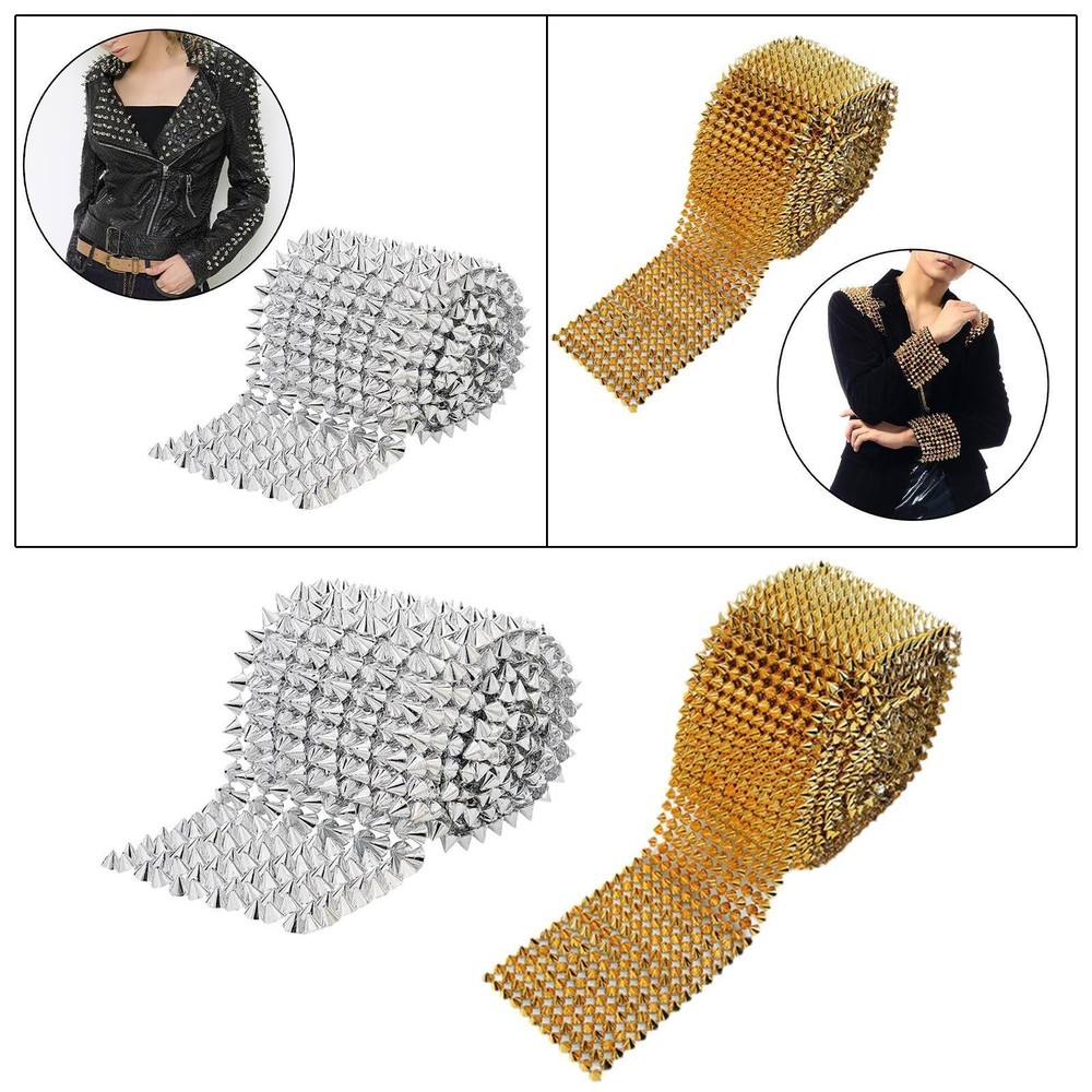 Sew Quilting on Spikes Studs Cone Flatback Craft DIY Project Studs Rivets Cone