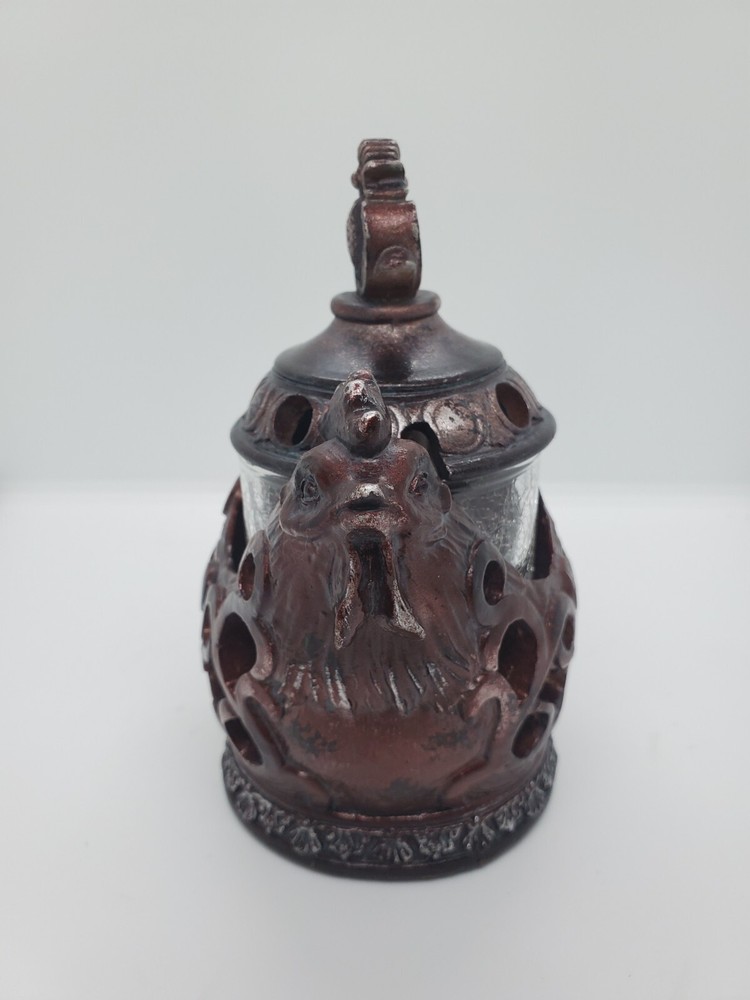 Three Rooster Incense Burner With Tray