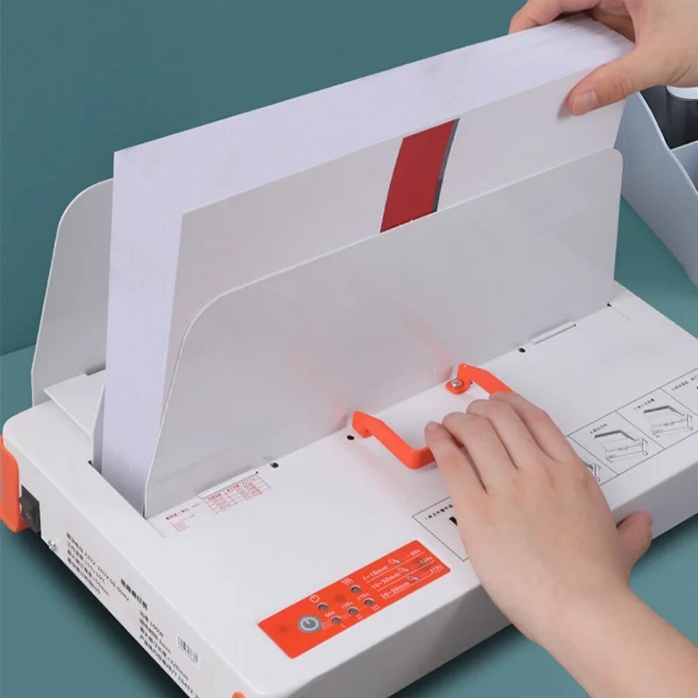 Thermoplastic Cover Binding Machine Automatic Compact No Punching Required
