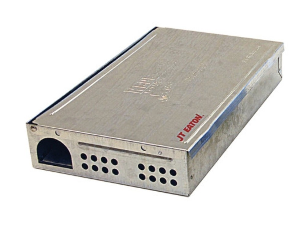 (ONE) JT Eaton Repeater Low Profile Multi Catch Mouse Trap Stee Solid Lid Silver