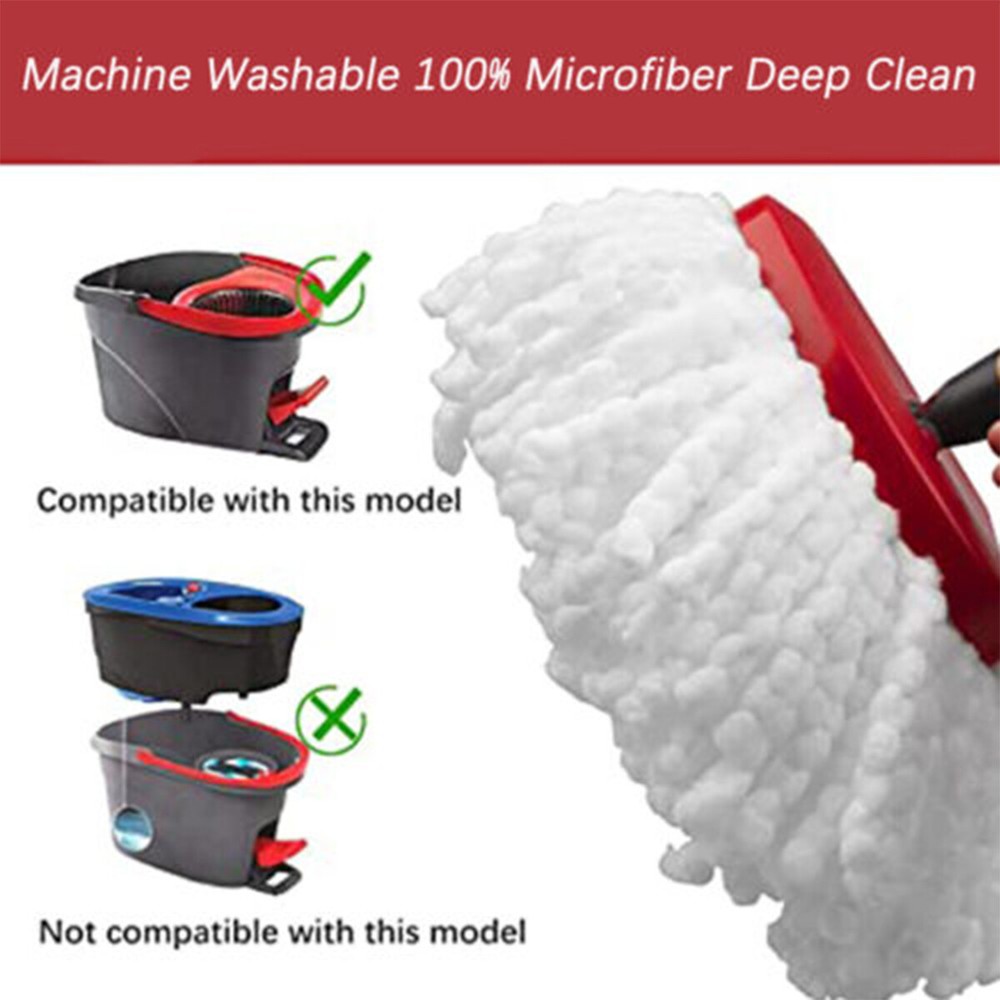 Replacement Microfiber Mop HEAD For O-Cedar Spin Mop Easy Clean Wring Refill