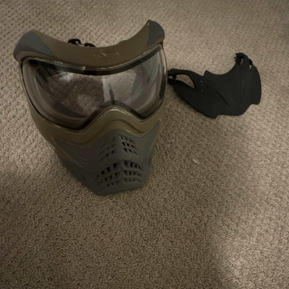 VForce Paintball Mask Removable Face Shield Tan Gray