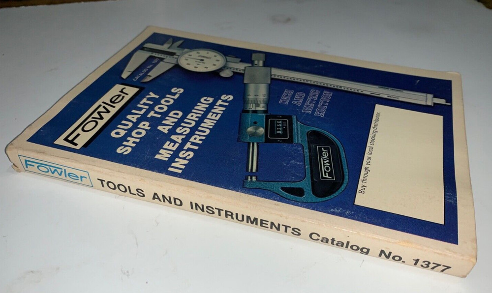 Fowler Tools Catalog #1377, 1977