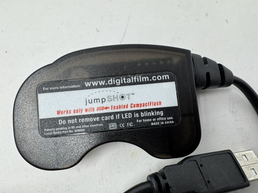 Lexar JumpShot Digital Compact Flash Card Reader USB USB005 Black