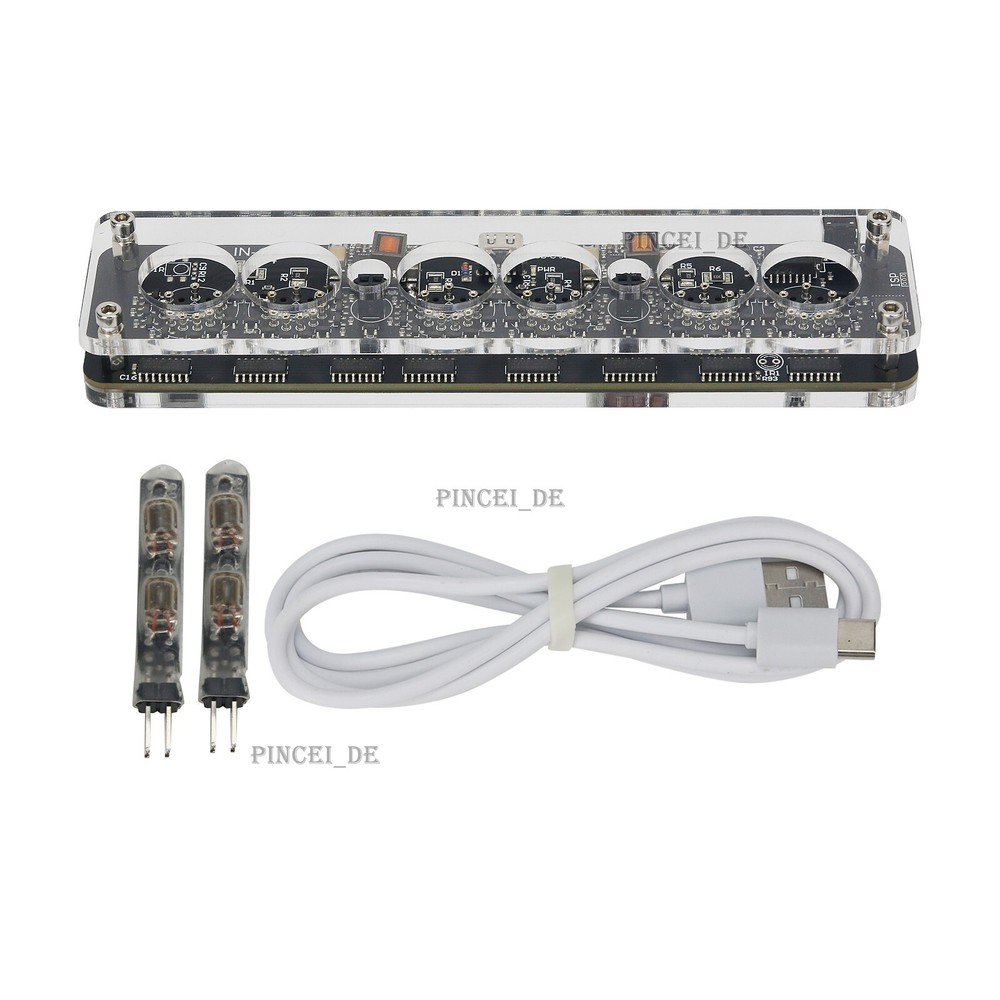 IN-14 6-Digit Nixie Tube Clock Desktop Clock Innovative Home Decor Basic Version