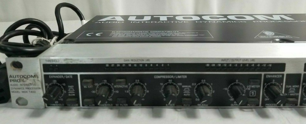 BEHRINGER Autocom Pro MDX 1400 Audio Interactive Dynamics Processor w Cord