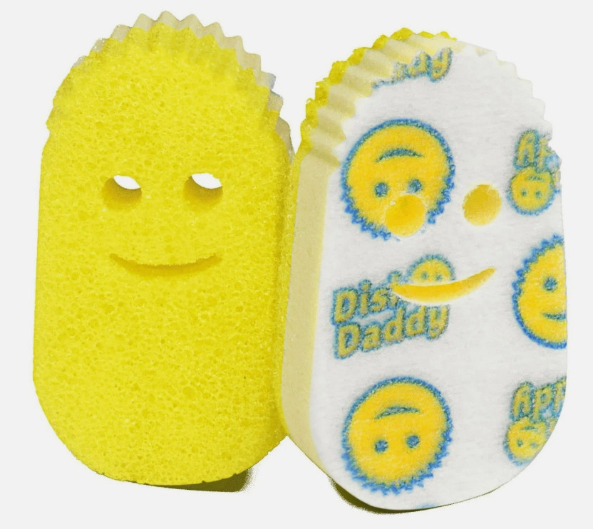 Scrub Daddy Dish Daddy Dishwand Sponge Refill, 2-Pack Non-Scratch Sponge