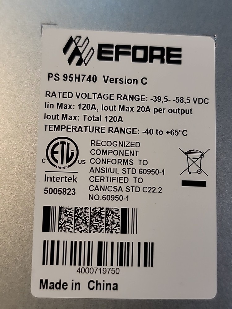 Ericsson PDU 01 04 BMG 980 336/7 Power Distribution EFORE PS 95H740 Version C