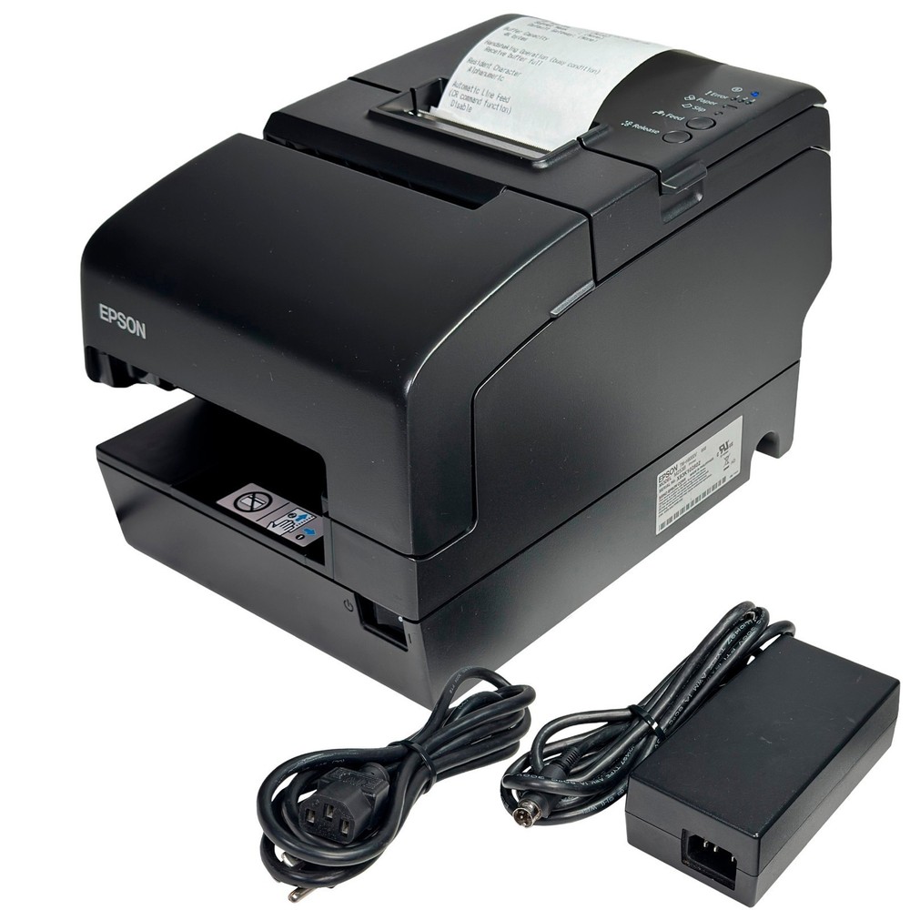 TESTED Epson TM-H6000V Multi-function POS Receipt Printer Endorser USB LAN