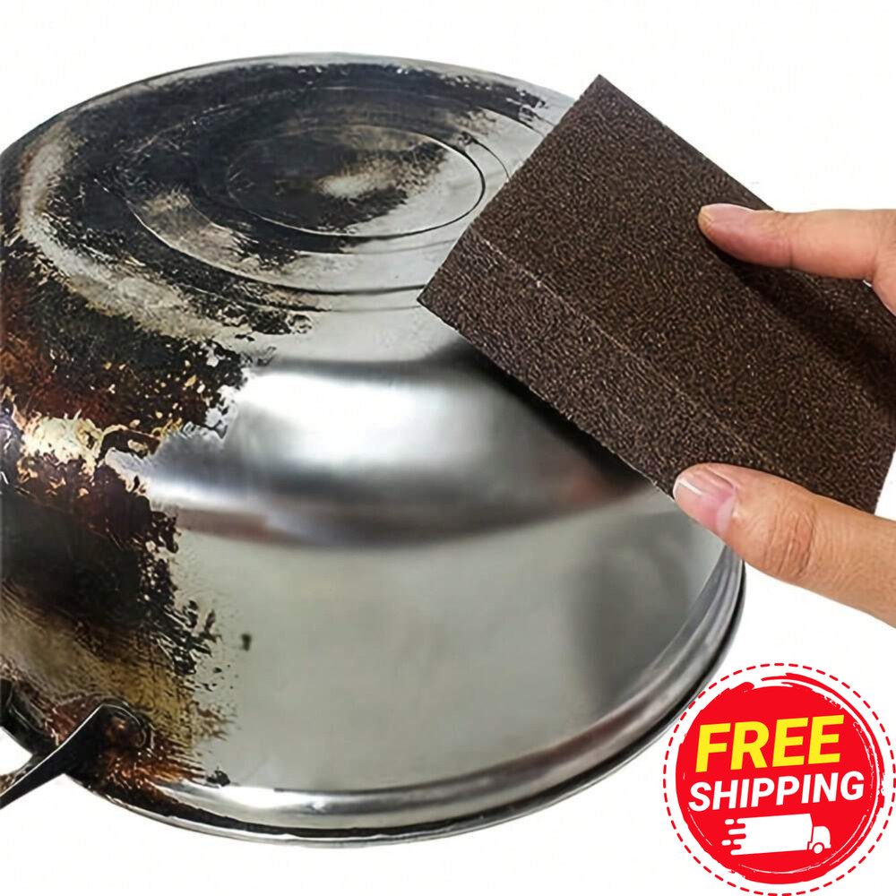 Magic Emery Sponge Cleaning for Reusable Kitchen Pot Washing Rust Stain Remover
