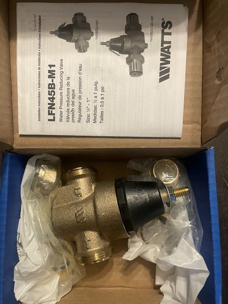 Watts 1 in. Double Union Lead-Free Brass Water Pressure Reducing Valve
