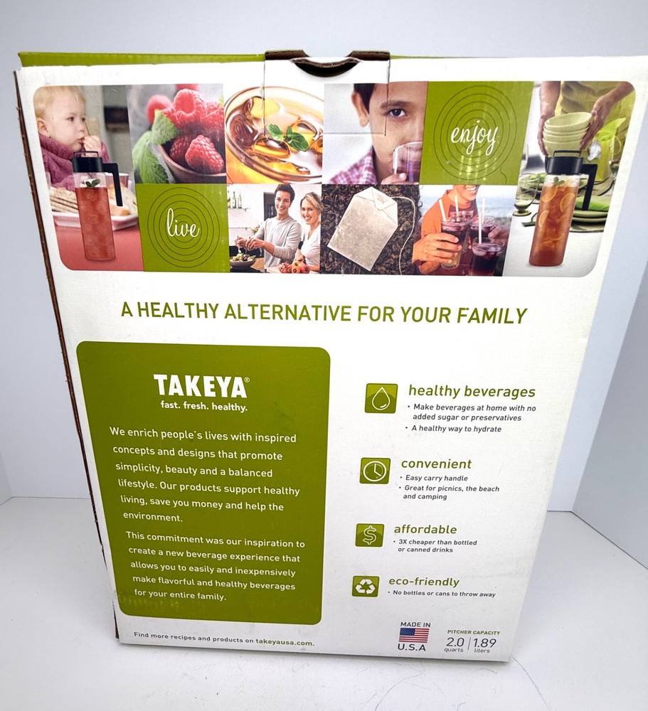 Takeya Drink Maker 2 Pack Pitcher with infuser, 2Q each pitcher