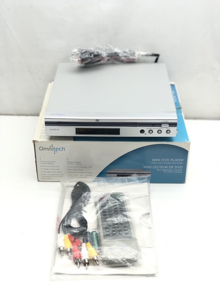 Omnitech DVD2018 DVD Player With Remote And A/V Cables