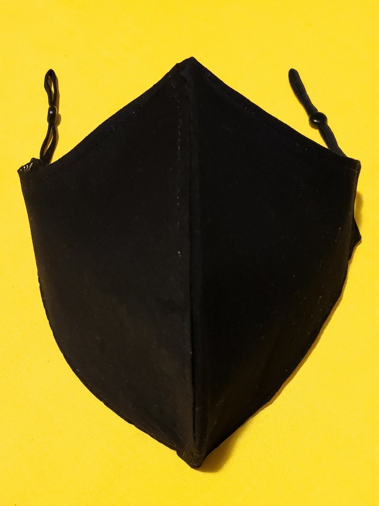 Handmade Black Adjustable Face Mask