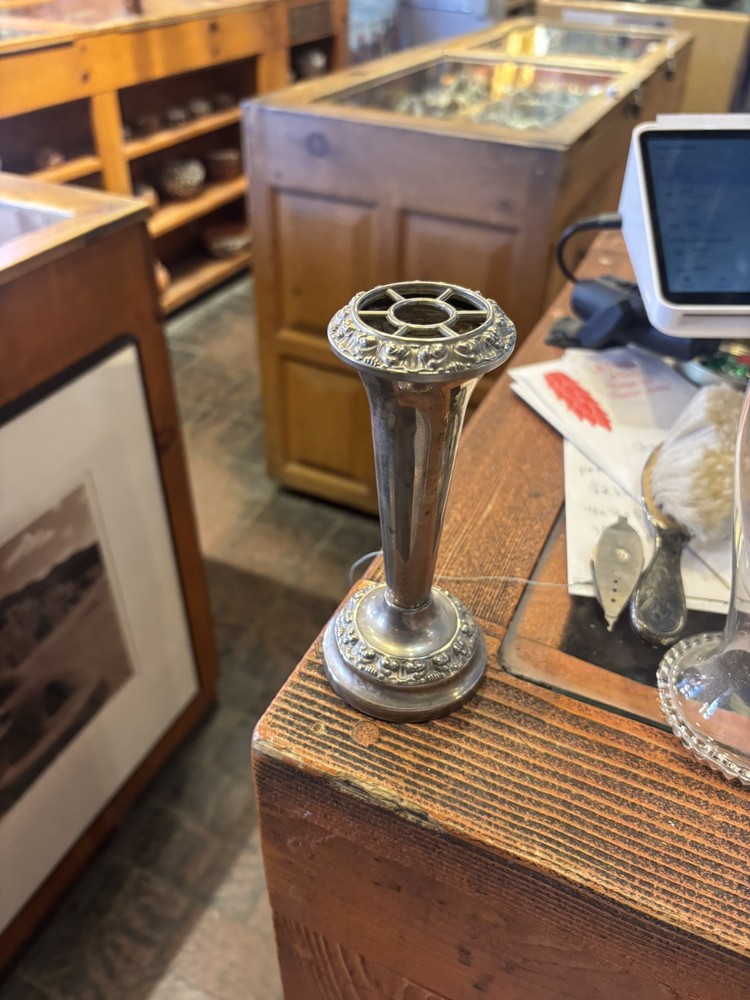 Ianthe Silver Plated Candlestick Holder Unknown Object Candelabra Holder