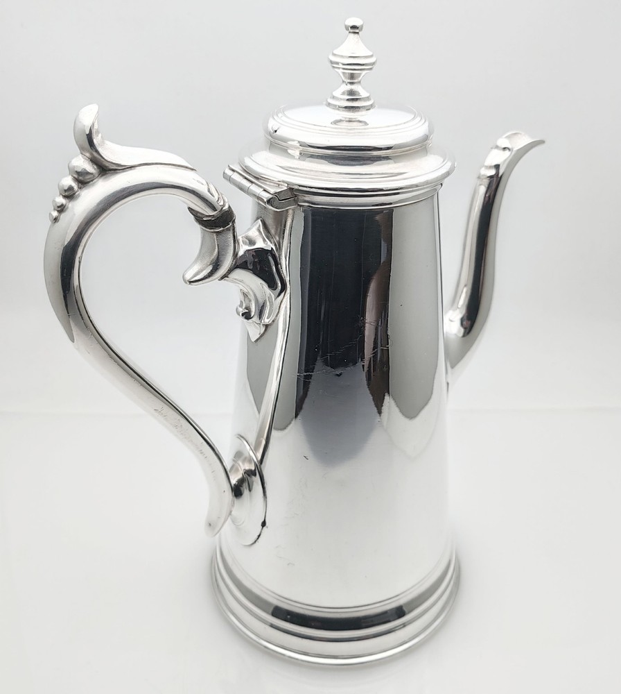 Gleaming Victorian Coffee Pot - James Dixon - Silver Plated